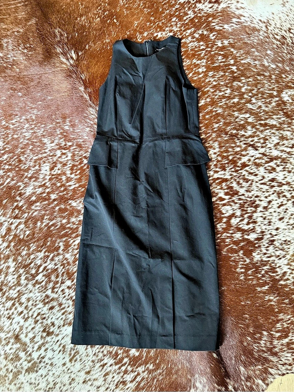 Banana Republic Bi-Stretch Side-Peplum Sheath Dress Black Size 8